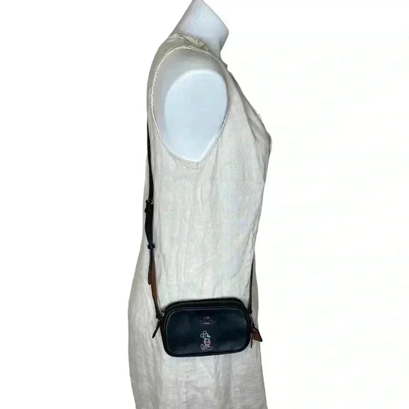 Disney X Coach Mickey Mouse Small Black Crossbody LIMITED EDITION Leather Bag - Picture 2 of 12